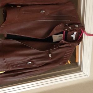 IRO brown leather jacket.